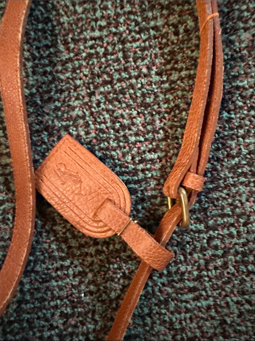 Vintage Ralph Lauren Women's Brown Leather Crossbody Bag Classic Pebbled Finish - Picture 6 of 9